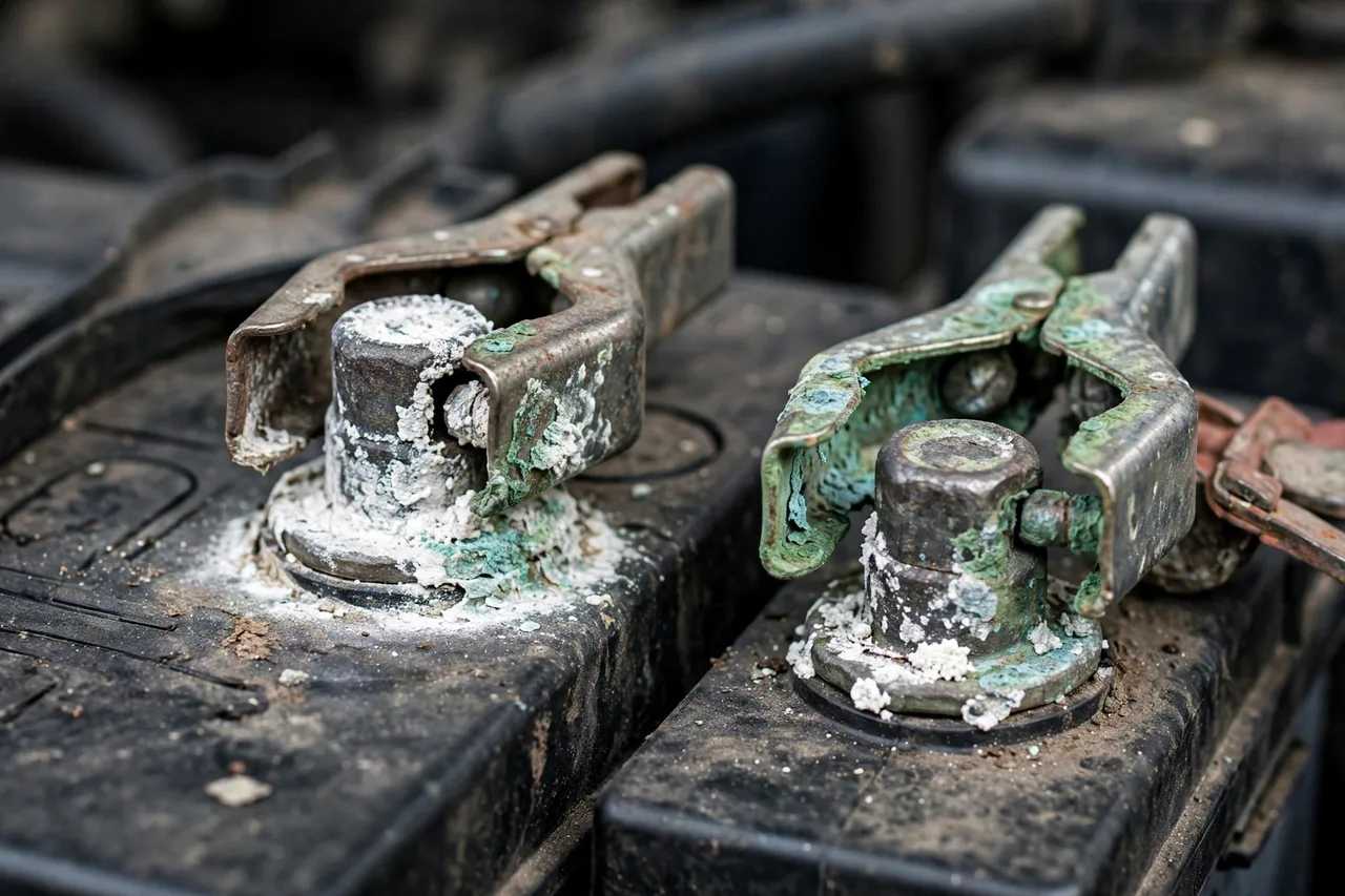 Corroded battery terminals